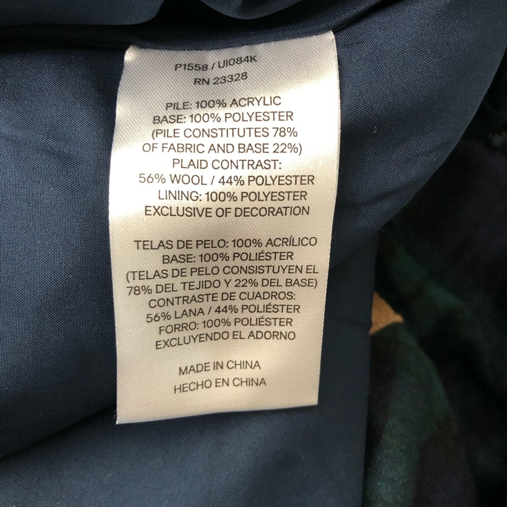 Pendleton Fuzzy Teddy Bear Plaid Sweater Jacket - Picture 6 of 6